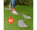 matches21 HOME & HOBBY Gartenfigur Fußabdrücke 8 St Grau Beton Bild 1