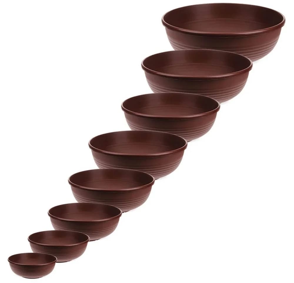 matches21 HOME & HOBBY Pflanzschale Braun Kunststoff 25 cm - Bild 3
