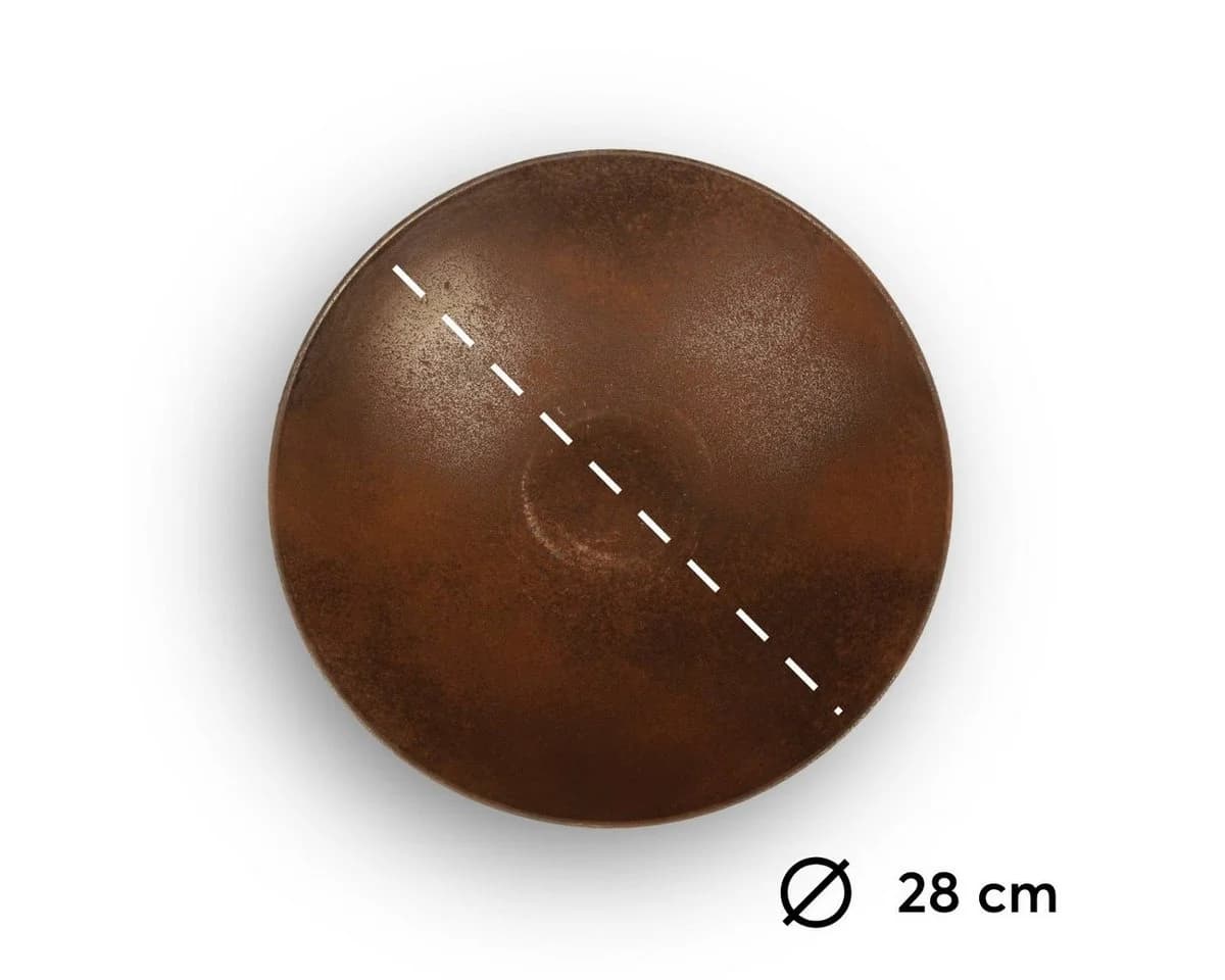 matches21 HOME & HOBBY Blumentopf Pflanzschale für draußen Dekoschale rund Rost-Optik 28 cm