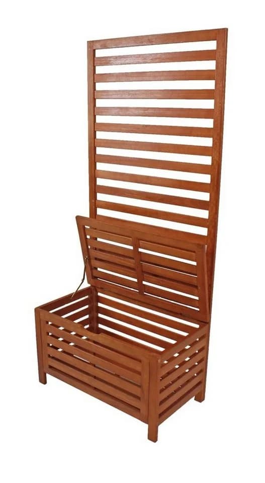 Jardinion Sichtschutz-Bank Truhe Eukalyptus Braun - Bild 2
