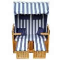 Vaiko Strandkorb Binz 2-Sitzer Volllieger PE-Rattan Holz Weiß Bild 1