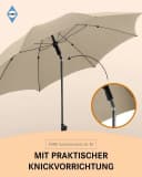 FARE Sonnenschirm Höhenverstellbar Knickvorrichtung UPF 50+ Beige Bild 5