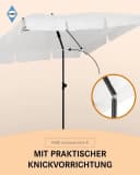 FARE Sonnenschirm weiß Höhenverstellbar Knickvorrichtung UPF 50+ Bild 5