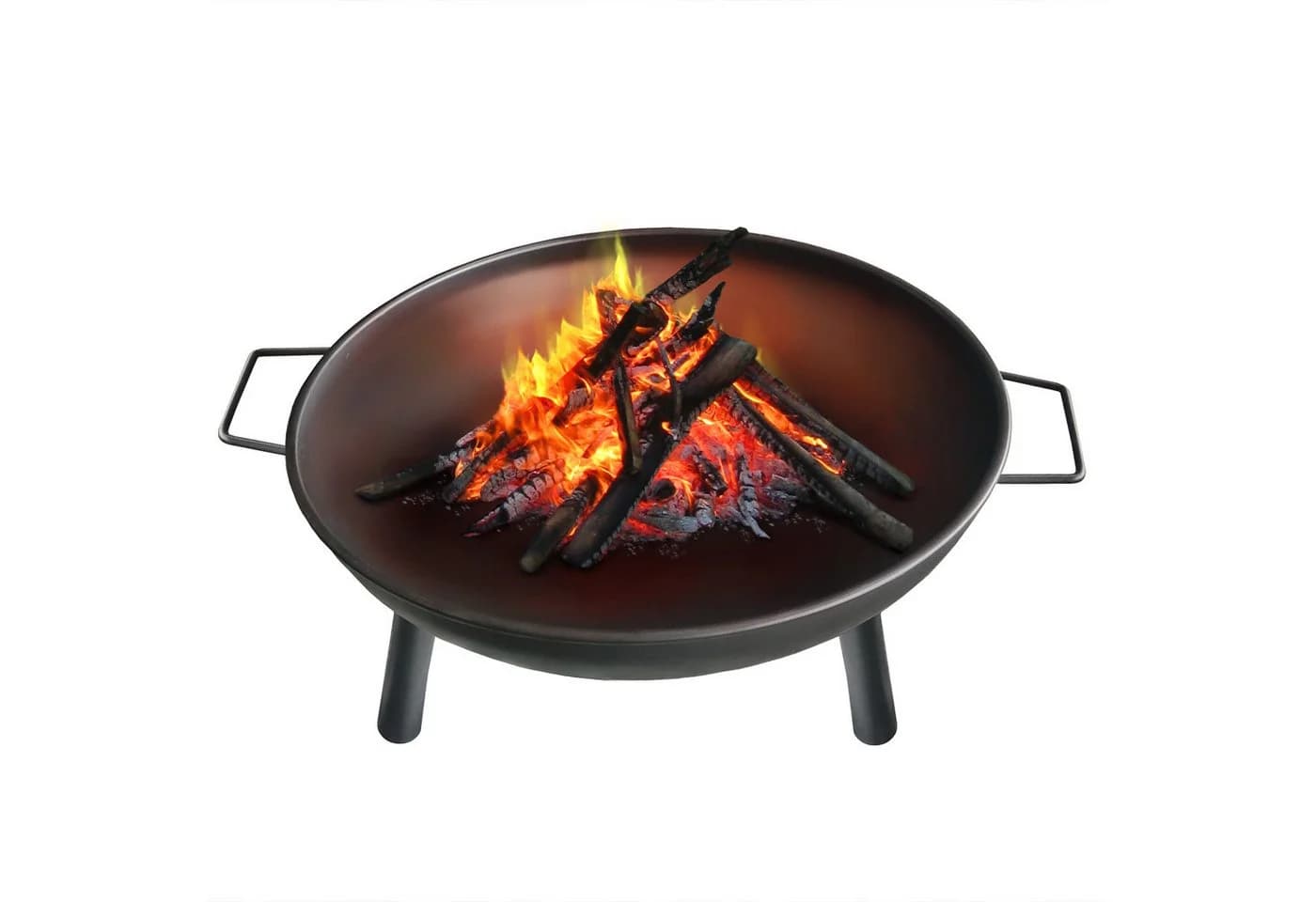 Montafox Feuerschale Metall Ø 58 cm Schwarz für Garten - Bild 2