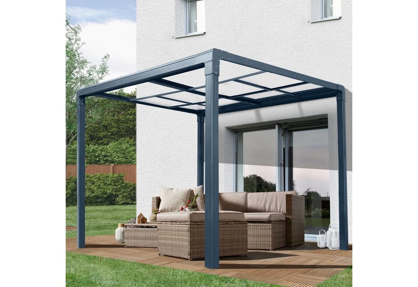 osoltus Terrassendach mit Schiebedach Anthrazit