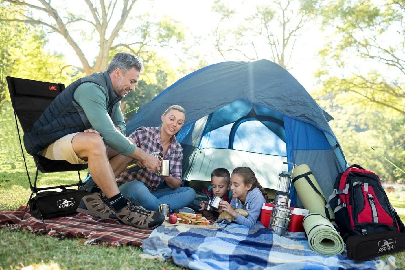 osoltus Campingstuhl Ultraleicht Faltstuhl Klappstuhl mit Tasche - Bild 3