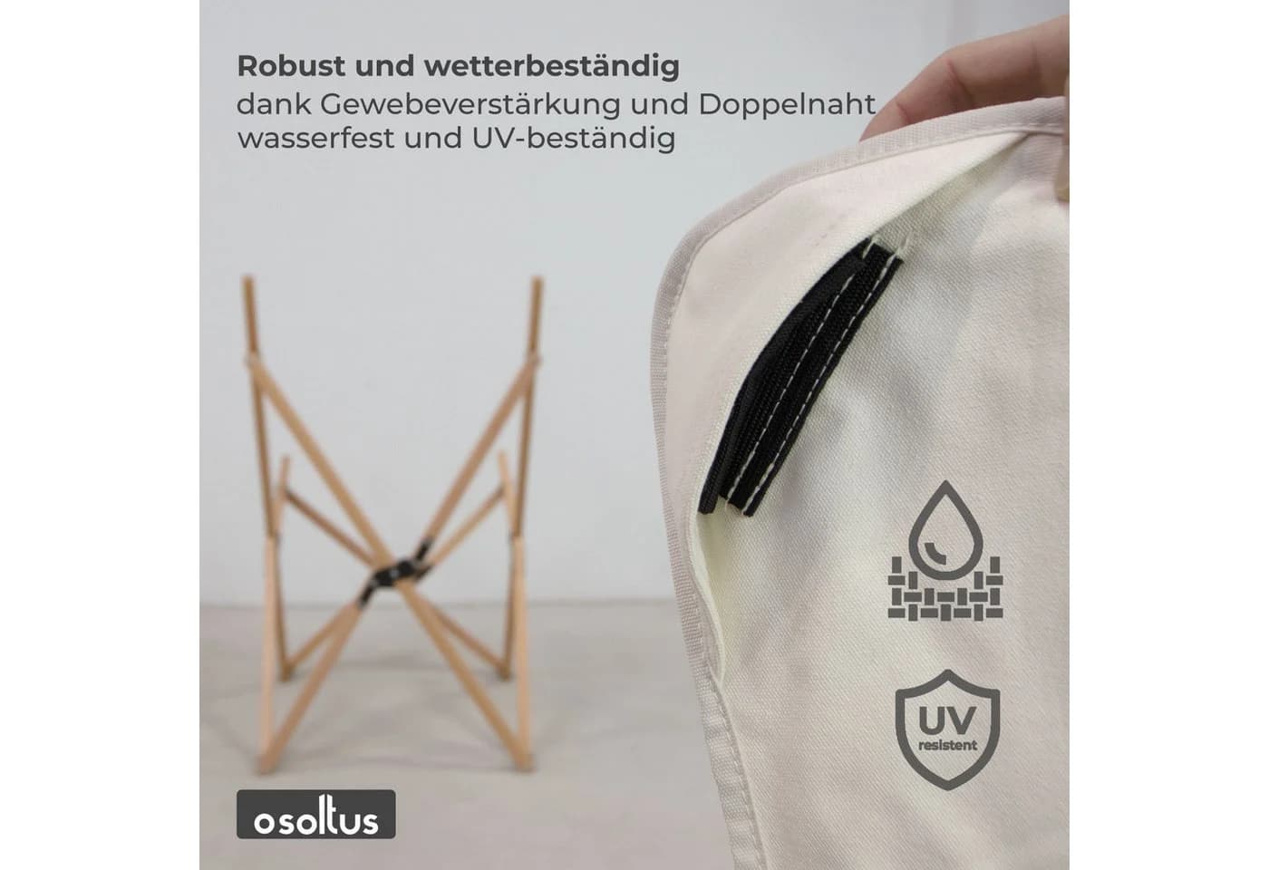 osoltus Campingstuhl Jessi Holz Faltsessel Sahara natur - Bild 4