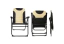 osoltus Campingstuhl Klappsessel Hochlehner Schwarz/Beige Bild 2