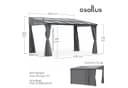 osoltus Terrassenüberdachung Toledo Alu Pavillon Anthrazit Bild 3