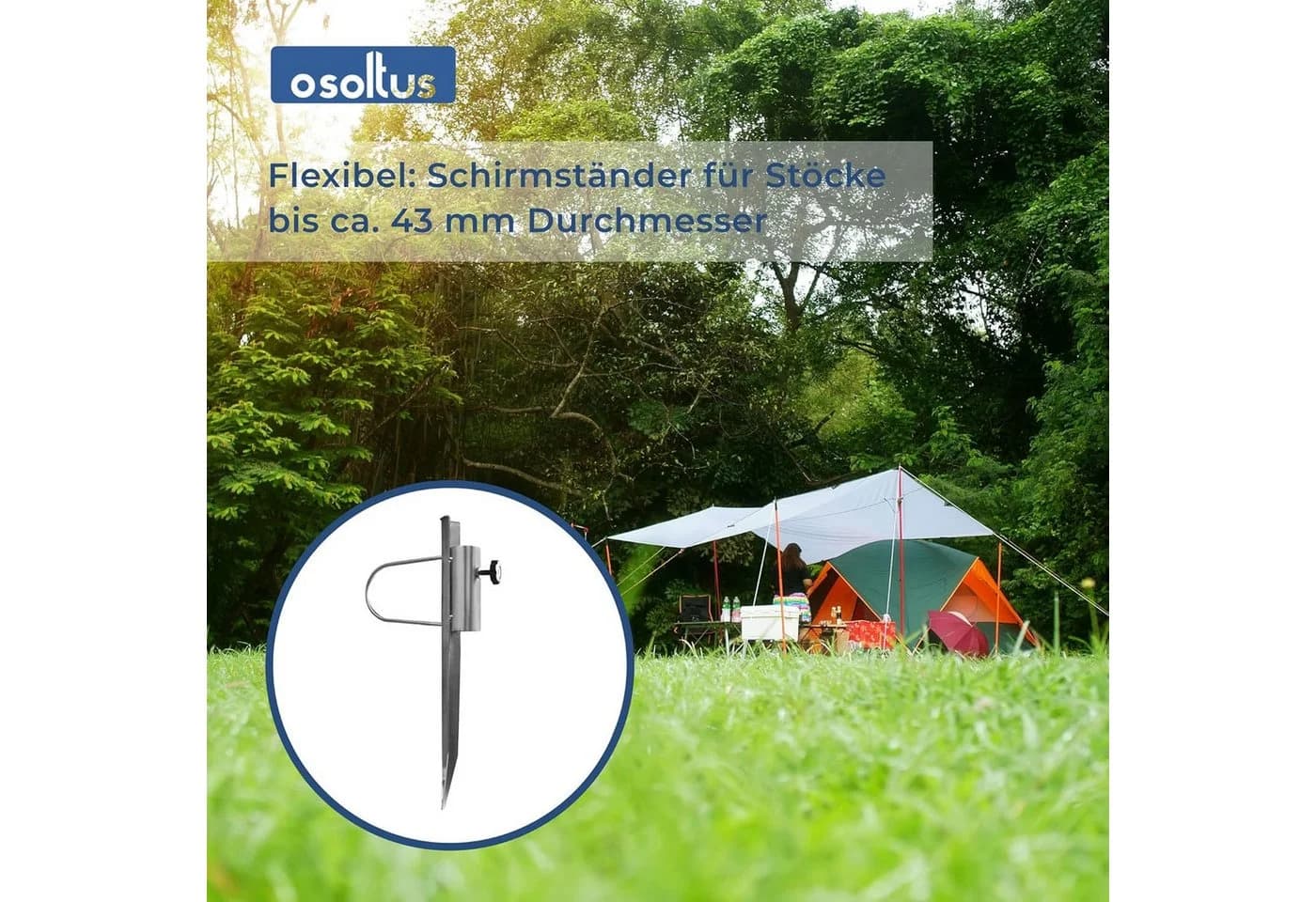 osoltus Sonnenschirmständer mit Hundeleine 2-in-1 - Bild 4