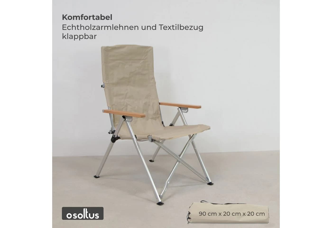 osoltus Campingstuhl faltbar verstellbar Aluminium