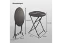 TRUTZHOLM Bistrotisch Grau Holzoptik Klappbar 60 cm Bild 3