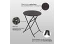 TRUTZHOLM Bistrotisch Grau Holzoptik Klappbar 60 cm Bild 4