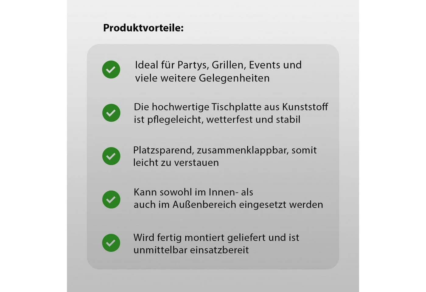 TRUTZHOLM Bistrotisch Grau Holzoptik Klappbar 60 cm - Bild 5