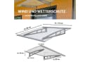 TRUTZHOLM Vordach Aluminium Grau Transparent 115x80 cm Bild 3