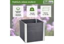 TRUTZHOLM Hochbeet Übertopf 135L Holzoptik Grau Silber Aluminium Kunststoff Bild 1