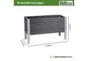 TRUTZHOLM Hochbeet Grau Holzoptik Aluminiumgestell Bild 3