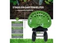 TRUTZHOLM Gartenscooter mit Ablage Stahl 150 kg Sitzhöhe 44-52 cm Schwarz-Grün Bild 1