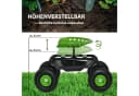 TRUTZHOLM Gartenscooter mit Ablage Stahl 150 kg Sitzhöhe 44-52 cm Schwarz-Grün Bild 4