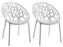 CLP Gartenstuhl Hope 2er Set Grau Kunststoff Stapelbar Bild 3