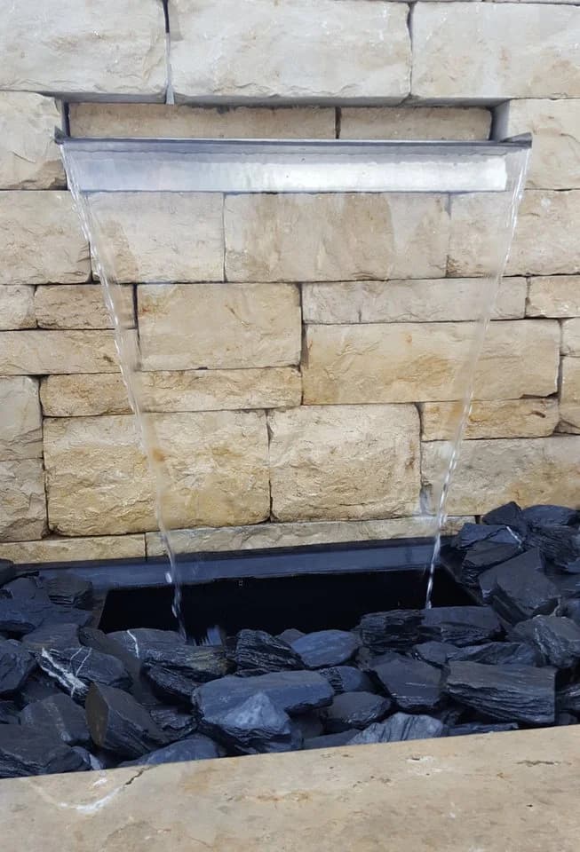 Jürgen Bocker Wasserfall 45 cm Edelstahl matt mit LED