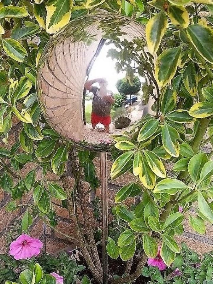 Jürgen Bocker Gartenstecker Rosenkugel Edelstahl Poliert 80 cm Stab