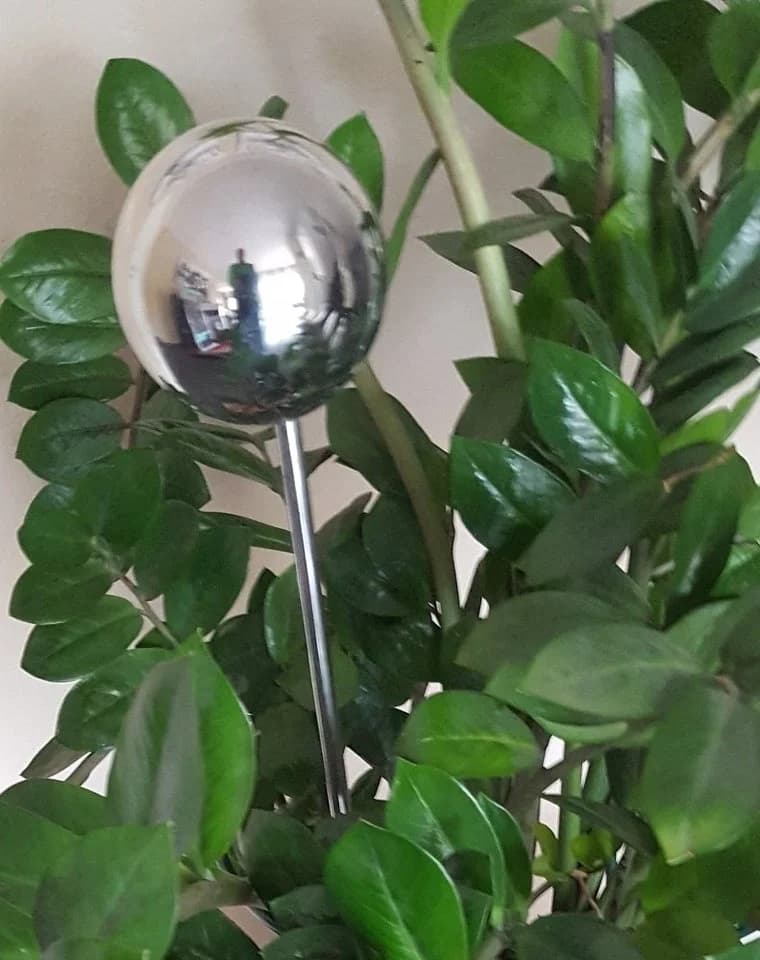Jürgen Bocker Gartenstecker Rosenkugel Edelstahl Poliert 80 cm Stab - Bild 3