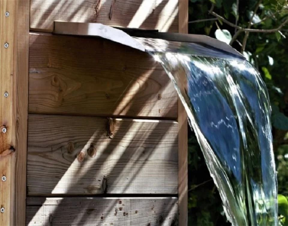 Jürgen Bocker Edelstahl Wasserfall 60 cm mit LED Beleuchtung