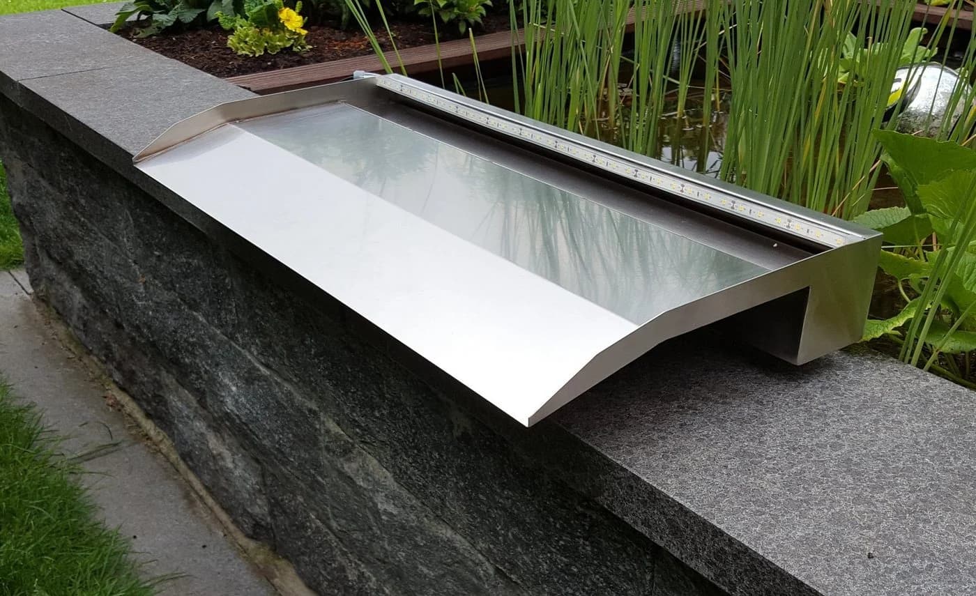 Jürgen Bocker Edelstahl Wasserfall 60 cm mit LED Beleuchtung - Bild 4