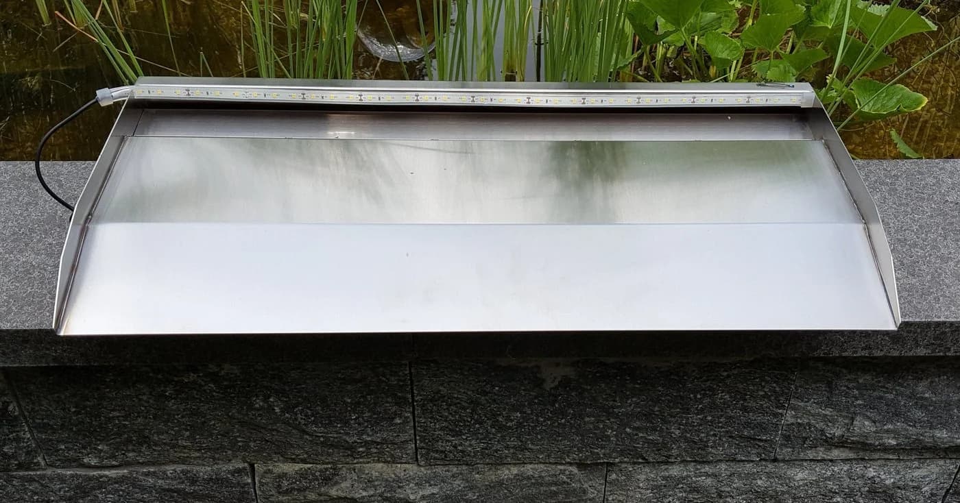 Jürgen Bocker Edelstahl Wasserfall 60 cm mit LED Beleuchtung - Bild 5