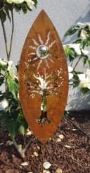 Jürgen Bocker Gartenstecker Baum Oval Cortenstahl Deko Bild 1