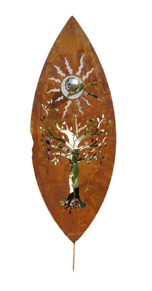 Jürgen Bocker Gartenstecker Baum Oval Cortenstahl Deko - Bild 2
