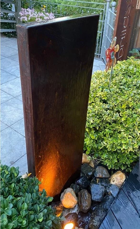 Jürgen Bocker Wasserwand Husum Cortenstahl mit LED & Pumpe - Bild 3