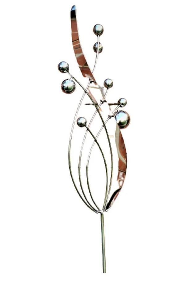 Jürgen Bocker Gartenstecker Skulptur Venedig Edelstahl matt - Bild 2