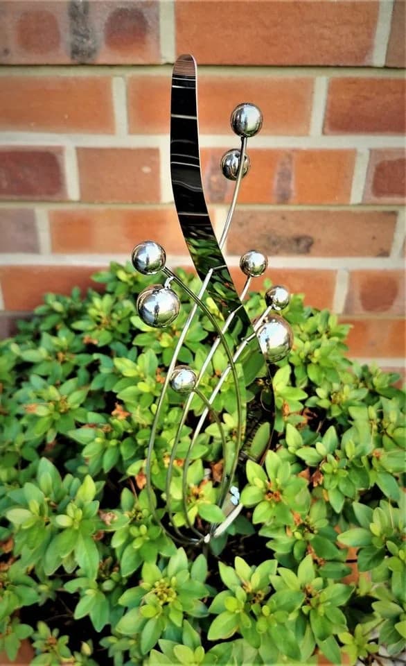Jürgen Bocker Gartenstecker Skulptur Venedig klein Edelstahl