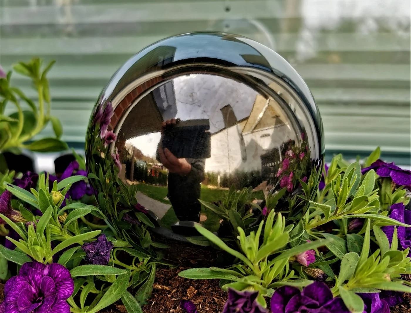 Jürgen Bocker - Gartenambiente Dekokugel Edelstahl schwarz poliert 15-50 cm - Bild 4