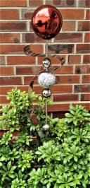 Jürgen Bocker Gartenstecker Saturn Edelstahl rot poliert 160 cm Bild 1