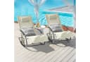 SoBuy Gartenliege OGS28x2 2er Set Beige Metall Bild 1