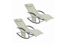 SoBuy Gartenliege OGS28x2 2er Set Beige Metall Bild 2