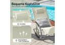 SoBuy Gartenliege OGS28x2 2er Set Beige Metall Bild 4