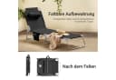 SoBuy Gartenliege 2er Set Klappbar Schwarz mit Kissen Bild 3