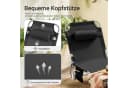 SoBuy Gartenliege 2er Set Klappbar Schwarz mit Kissen Bild 4