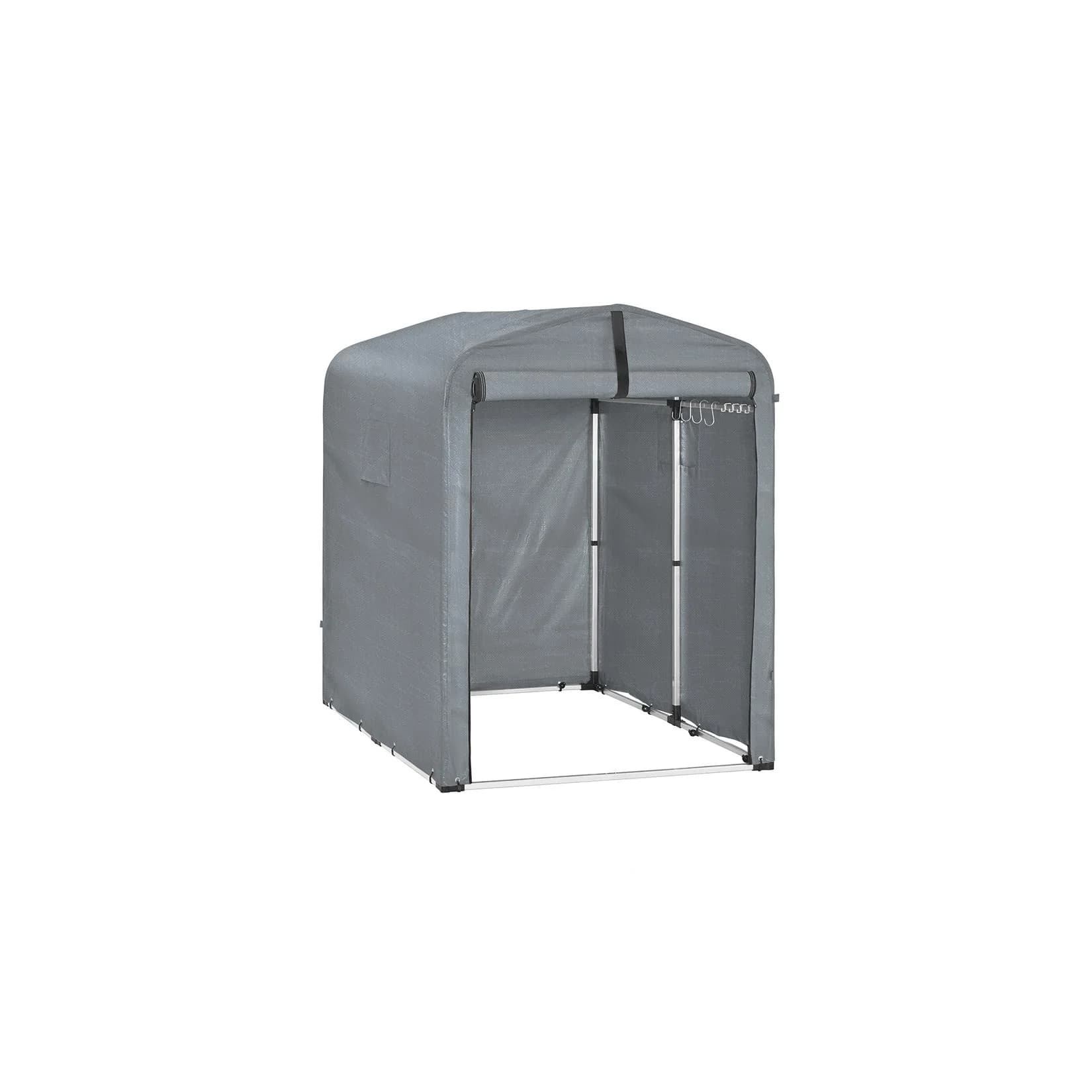 SoBuy Fahrradgarage mit 1 Tür Dunkelgrau 179x120x160cm Funktional