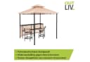 OUTLIV. Gartenpavillon mit Bar & 2 Stühlen Beige Schwarz Bild 3