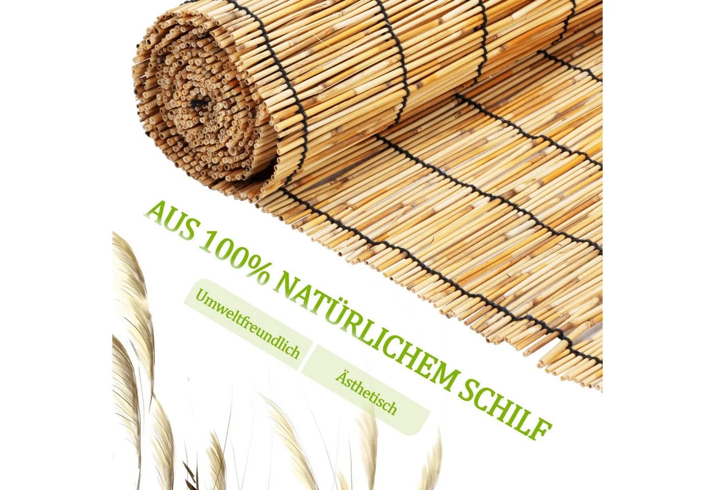 Ribelli Balkonsichtschutz Schilfmatte Sichtschutzmatte Zaunsichtschutz - Bild 5