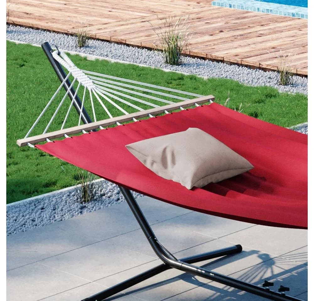 OK-Living Hängematte Rot Multifunktional Gartenliege - Bild 5