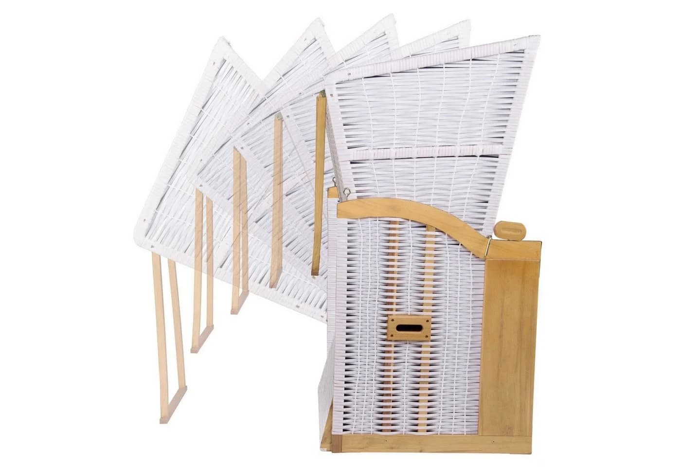 Strandkorb Hanse Ostsee XXL 2,5-Sitzer Beige Grün Wacholder - Bild 3