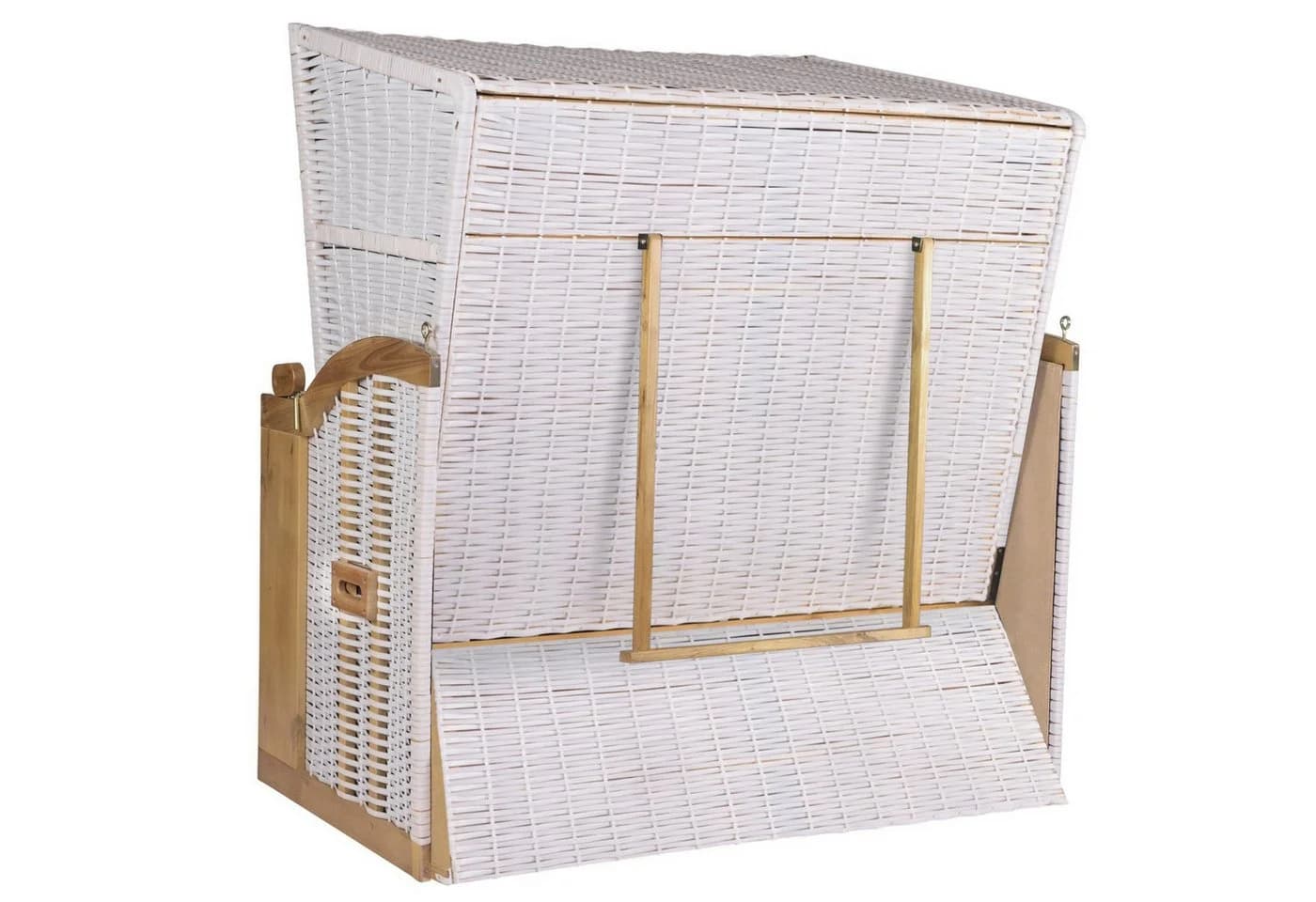 Strandkorb Hanse Ostsee XXL 2,5-Sitzer Beige Grün Wacholder - Bild 4