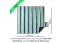 wometo Picknickdecke XXL 200x200 cm wasserdicht recycelt Blau Grün Bild 1