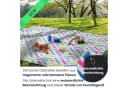 wometo Picknickdecke XXL 200x200 cm blau bunt wasserdicht Bild 4